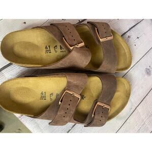 NIB Birkenstock Leather Arizona Habana SIze 41 Unisex
